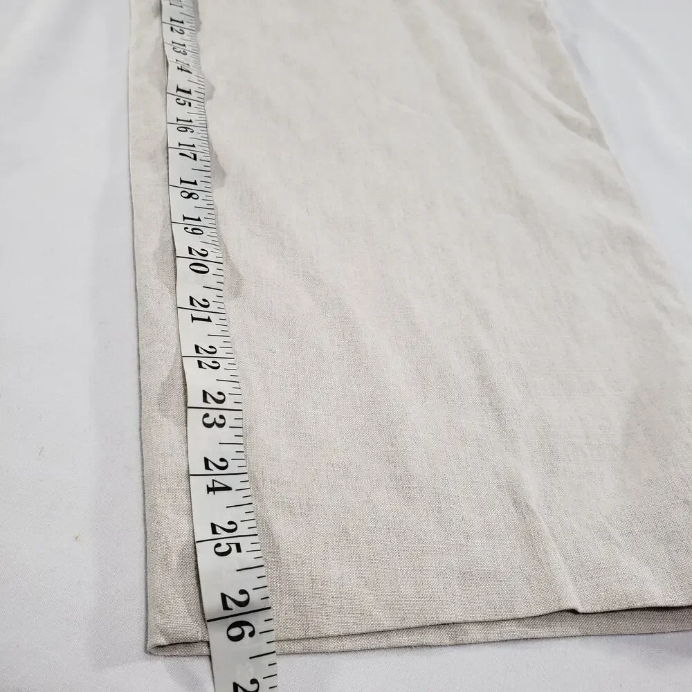 Hiltl Beige Flax Cotton Luxury Comfort Ultimate Trouser Pants Size 35/38